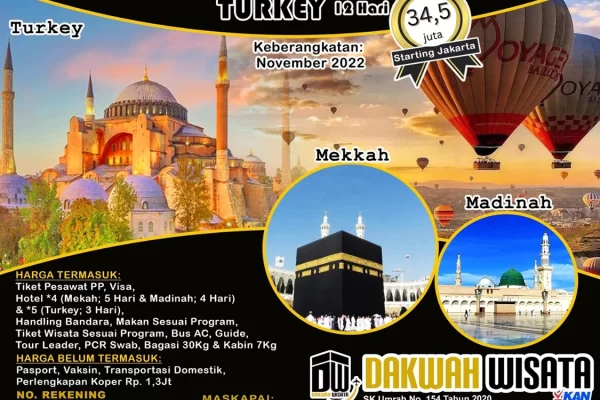 umrah plus turkiye 2022 dakwah wisata by dim kretaif jasa website murah